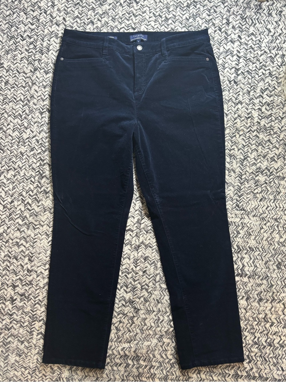 New Talbots Women's Navy Corduroy Jeans Classic Trouser Size 16 XL